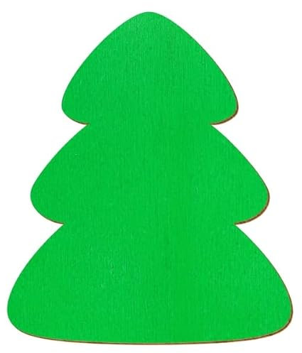 Bütic GmbH Grüner Holz Tannenbaum - Deko Zuschnitte 1-10cm, Größe:Tannen 7cm, Pack mit:100 Stück