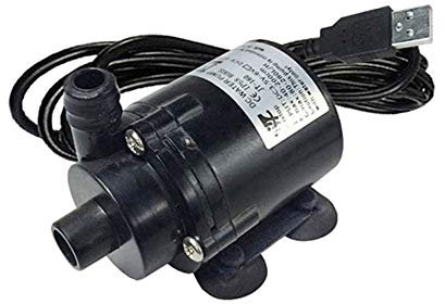 280L/H Max 2.3M Water Pump Electric Brushless Mini Submersible Pumping for Aquarium Fish Fountain Garden House Water Hydroponics W/5V USB Interface