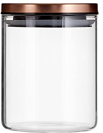 Maison by Premier - Freska Rose Gold Lid Storage Jar - 700ml - 700ml capacity