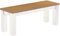 B.R.A.S.I.L.-Möbel Brasilmöbel Sitzbank 120 cm Rio Classico Eiche Natur Weiss Massivholz aus Pinie, Verschiedene Größen & Farben, ideal für Esszimmer & Küche