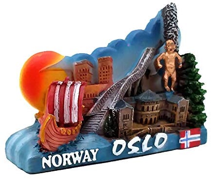 Oslo Norway 3D Fridge Magnet Travel Souvenir Gift,Home Kitchen Decoration Magnetic Sticker Oslo Norway Refrigerator Magnet Collection