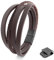 Akitsune Pathfinder Synthetisches Lederarmband | Magnetverschluss aus Edelstahl - Geflochtenes Männer Herren Armband inkl. schöner Schmuckschachtel - Schwarz-Braun - 17cm