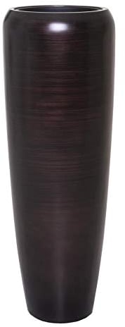 Pflanzkübel Pflanzgefäß Bodenvase exklusiv CAVITA Schwarz Braun Seidenmatt (97x34)
