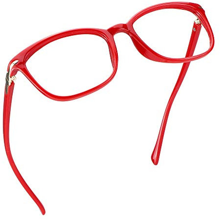 LifeArt Blaulicht-Schutzbrillen, Computer-Lesebrillen, Spielbrillen, TV-Brillen für Frauen, Männer, Blendschutz (Rot, 2.00 Vergrößerung)