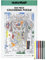 THE TWIDDLERS - 500 Piece Elephant Jigsaw Puzzle & Colour Pens for Kids & Adults