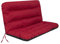PillowPrim Sitzkissen für Hollywoodschaukel - Palettenkissen – Für Gartenfans – Mehr Komfort & Stil im Freien – Rote Streifen, Sitzbreite 120 cm