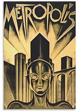 RUIFEN Metropolis Poster Science Fiction Druck auf Leinwand Poster Scroll Wall Art Bild Familie Home Decor Schlafzimmer Dekorative Poster 40 × 60 cm