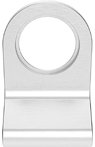 Türgriff für Türklinke, 72 x 48 mm, satiniertes Chrom, Außentür-Zylinder, Nachtriegel, flacher Schlüsselloch-Felgenschloss, Außengriff