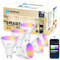 Aigostar Alexa Glühbirnen GU10 SL2 Smart LED Lampe 6.5W Wlan Glühbirne LED RGBCW 2700-6500K Dimmbare, 26 Szenenmodus, App-steuerung, Kompatibel mit Alexa/Google Home, Kein Hub notwendig, 6 Stücke