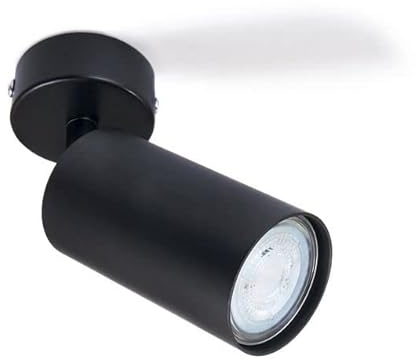 LumenTEC LED Deckenstrahler, LED Drehbar Deckenlampe, Wandstrahler 1-flammig, Schwarz für LED GU10, KIVI (1x Schwarz)