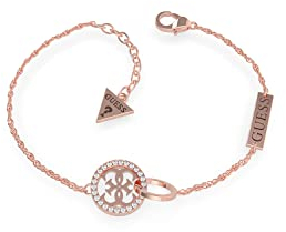 Bracciale Donna Guess EQUILIBERO Colore Oro Rosa UBB79079-S, Talla única, Acciaio inossidabile, Swarovski