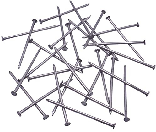 SKIR'CO Lot de 1 000 clous de construction à tête ronde et plate en acier - 1,8 x 40 mm - Clous à fil communs multi-usages pour bois