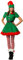 PengGengA Costume da Elfo Natalizio Adulti per Natale, Halloween, Carnevale e Cosplay (Femmina, 160)