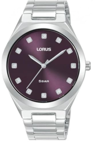 LORUS Damen Analog Quarz Uhr mit Metall Armband,Silber