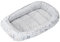 Medi Partners Babynest Nestchen für Neugeborene - 100x60x15 Babynestchen Baby zweiseitg Nest Bett 100% Baumwolle Minky Kuschelnest tragbar (Lichtung mit grauem Minky)