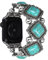 CHARMINGO Correa de pulsera turquesa compatible con Apple Watch Band de 42 mm, 44 mm, 45 mm, 49 mm, correa de Apple Watch turquesa para mujer, correa elástica de repuesto para iWatch SE Series Ultra