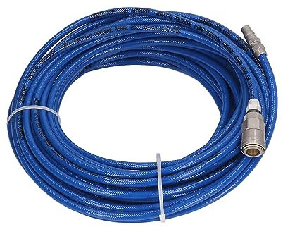 Manguera de Tubo de Compresor de Aire, Manguera de Alta Presión de Compresor de Aire de 20 M de Largo 1/4in NPT 45bar Presión de Explosión Estable para Fábrica de Reparación de Vehículos (Azul)