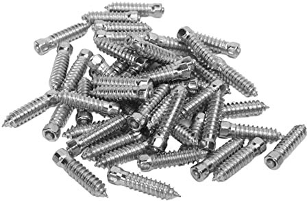 WOOXGEHM 50 Stück Reifenbolzen, M6 X 6 Mm Schnee Anti Rutsch Reifenbolzen, Hochfeste Wolframstahl Aluminium Reifenschraube für Rennen, Auto, Gabelstapler, Motorrad, Geländewagen