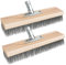 Akamino 2 Pack 12'' Wire Broom Head, Yard Sweeping Brush Stiff Steel Bristles Heavy Duty Outdoor Removal of Hard Sweeping & Deck Scrub for Garden Decking Paving Patio Paths Drives