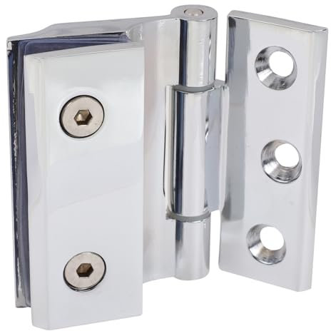 DOITOOL 1 Set Bathroom Door Clamp Glass Shower Door Hinges Folding Hinge Bathroom Door Clamp Adjustable Door Hinge Bracket Zinc Alloy