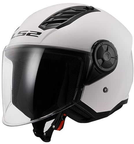 LS2 OF616 Casco Airflow II Solid Gloss White Lucido M Nuova Omologazione