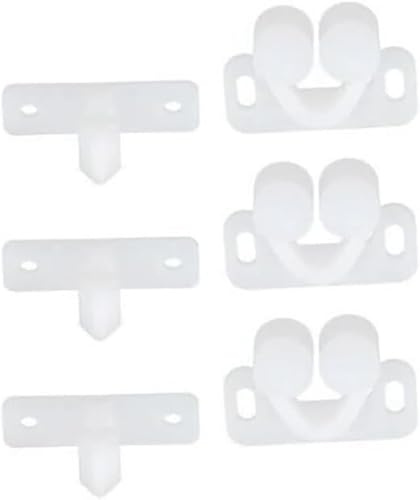 3Pcs White Marine Boat Ball Catch Door Cupboard Spring Back Plates Roller Latch Plastic Catches Cabinet Hardware, Cabinet and Furniture Door Catches
