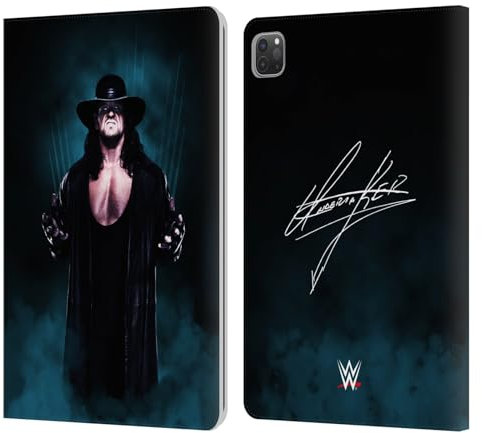 Head Case Designs Offizielle WWE Deadman Signatur The Undertaker Leder Brieftaschen Handyhülle Hülle Huelle kompatibel mit Apple iPad Pro 11 2020/2021 / 2022