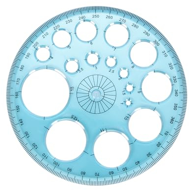 Acooruiteng Kreisschablone zum Zeichnen Kreis Schablone Vorlage Multifunktionales Quilling Schablone Messschablonen Lineale Zeichenschablone Circle Stencil zum Lernen Entwerfen Büro
