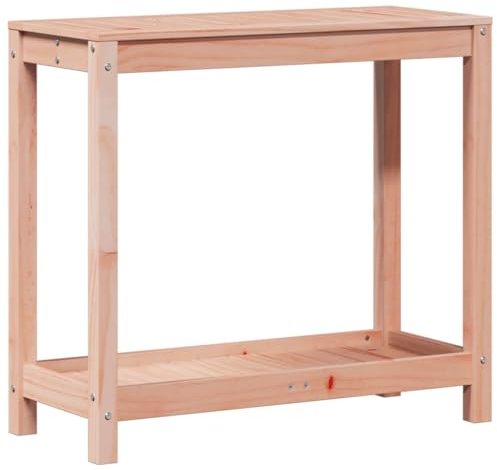vidaXL Pflanztisch, Gärtnertisch mit Ablage, Blumentisch für Garten Balkon Terrasse, Gartentisch Arbeitstisch, 82,5x35x75cm Massivholz Douglasie