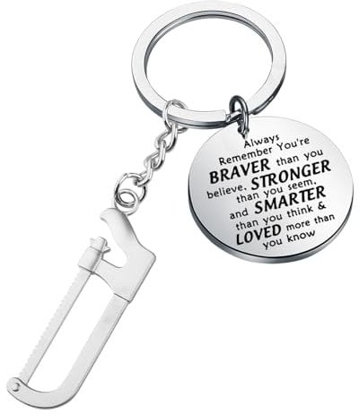 Saw Gifts Keychain Carpenter Keychain Saw Carpenter Builder Gifts Handyman Gifts for Dad Saw Woodworker Gifts Handsaw Keyring (Saw Keychain)
