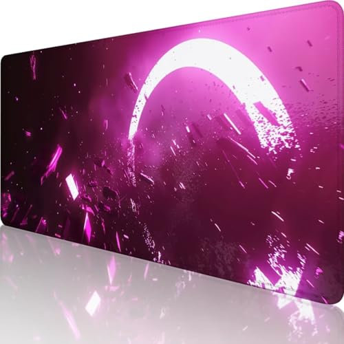 Rosa Gaming Mauspad XXL 1200 x 600 Mousepad Abstrakt, Erweiterte Groß Mauspad Schreibtischunterlage groß mit Vernähte Kanten Design, WassXerdicht Anti-Rutsch für PC, Laptop Büro Deko Desk Mat r-6