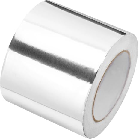 QWORK® 100mmx50M Aluminium Klebeband - Hitzebeständig und Wasserdichtes Dichtband Reparaturband für Innen- und Außenbereich