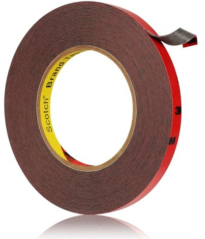 Doppelseitiges Klebeband Heavy Duty, Wasserdichtes Montage-Schaumband, 10mm x 11M 1 Rolle, Hochtemperaturbeständiges Klebeband für Auto, LED-Streifen, Bürodekoration, Hergestellt aus 3M VHB-Band.