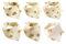 Landrain 6 Stück Baumwolle Saugfähig Halstücher, Dreieckstuch Sabberlätzchen Baby, Einstellbar Halstuch