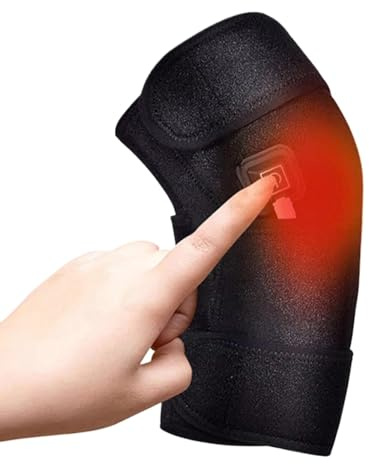 Fierudeng Knieheizkissen für Knie – Verstellbare beheizte Knie USB Wrap Pads – Elektrische warme Kniebandage 3 Gang Temperatur Kniewärmer für Bein