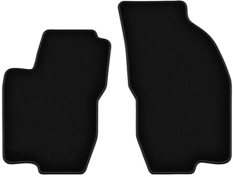 Wielganizator Velours Vorne Fußmatten passend für Alfa Romeo 156 (2000-2006) | Qualität: Basic - Genaue Passform, rutschfeste Untregrund 2-teilig - Schwarz