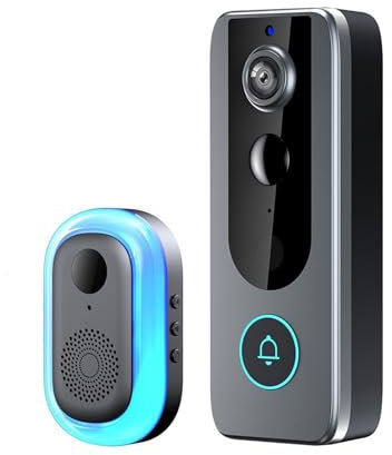 GuardianBell Pro – Smart WiFi Doorbell & Security Cam in One, with Live View, Two-Way Audio, Motion Alerts, Auto Snapshots, Local Recordings (1Set)