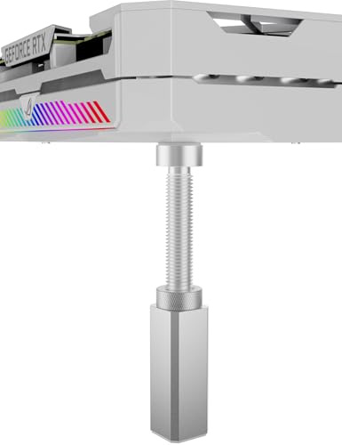 upHere Aluminium GPU Halterung mit Magnet und Anti Rutsch Pads,Grafikkarten Halterung,Vertical GPU Mount,Höhenverstellbare,Grafikkartenbasis,GPU Stütze Silber,M(50mm-80mm),GH80S