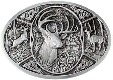 Fachoice Gürtelschnalle Hirsch Elch für Herren Gürtelschnalle Hirsch Tierwelt Im Freien Elch Klassische Jagd Cowboy Schmuck