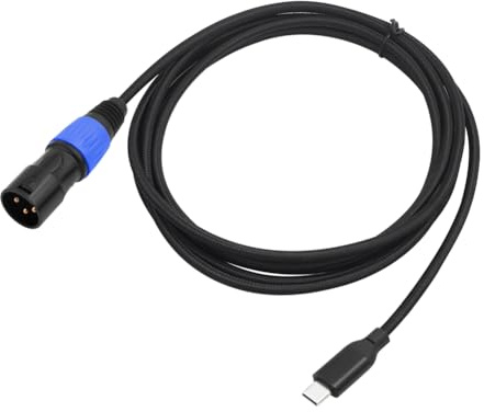 Gosera USB-C to XLR 3Pin TYPE-C Male Cable for Mixing Console Amplifier Audio Speakers Mobile Laptops Phones 300cm