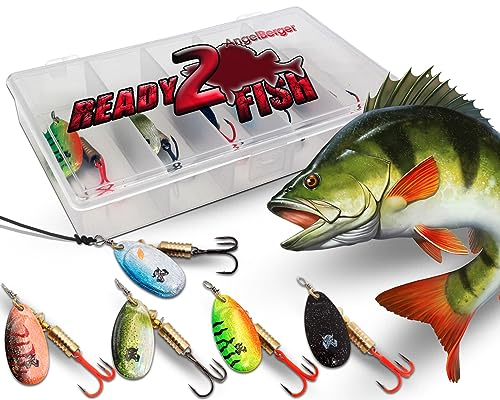 Wild Devil Baits Spinner Sortiment in Box Spinnköder Kunstköder Set Angelköder Spoon (Barsch, 6g)