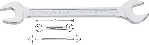 Hazet 450N-30X32 Clé à fourche double/profil à 6 pans extérieurs Taille 30 x 32 longueur 303,4 mm
