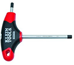 KLEIN TOOLS JTH4E10 5/32 Zoll Sechskantschlüssel mit Journeyman T-Griff, 4 Zoll