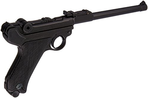 Deko Waffe Luger P08 Artillerie, ultralang, Pistole 08, Parabellum-Pistole, schwarz
