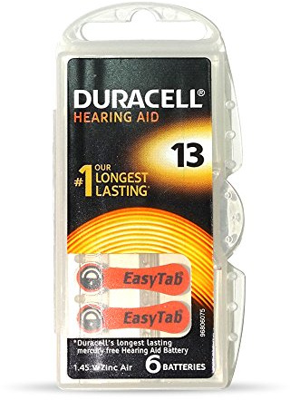 Duracell - 6 Piles auditives Duracell 13 / PR48 / ZA13