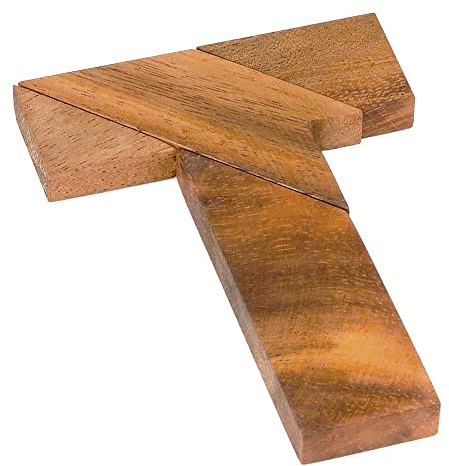 Logica Spiele Art. T Puzzle - 100 Spiele in 1 - Denkspiel aus Holz - Schwierigkeit 4/6 Extrem - Knobelspiel - Geduldspiel - Euklid Serie