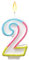 Susy Card 40012070 - Zahlenkerze '2', 9 centimeters