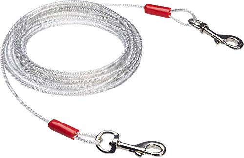 Amazon Basics Kabelleine für Hunde bis 40 kg, 7.62 m, Weiß