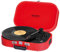 Trevi TT 1020 BT Giradischi Vintage Portatile a Valigetta con Lettore Vinili 33/45/78 Giri, MP3, USB, AUX-IN, Encoding, Batteria Ricaricabile e Altoparlanti Stereo Incorporati, Design Retrò, Rosso