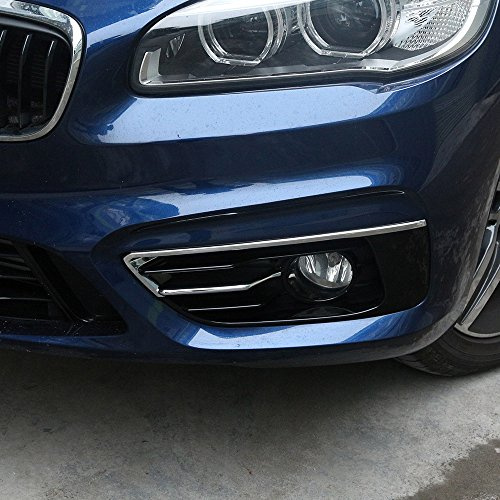 2 x für 2er-Serie F45 F46 Gran Active Tourer 2015–2017 ABS Chrom Poliert Silber Nebelscheinwerfer Abdeckung Verkleidung